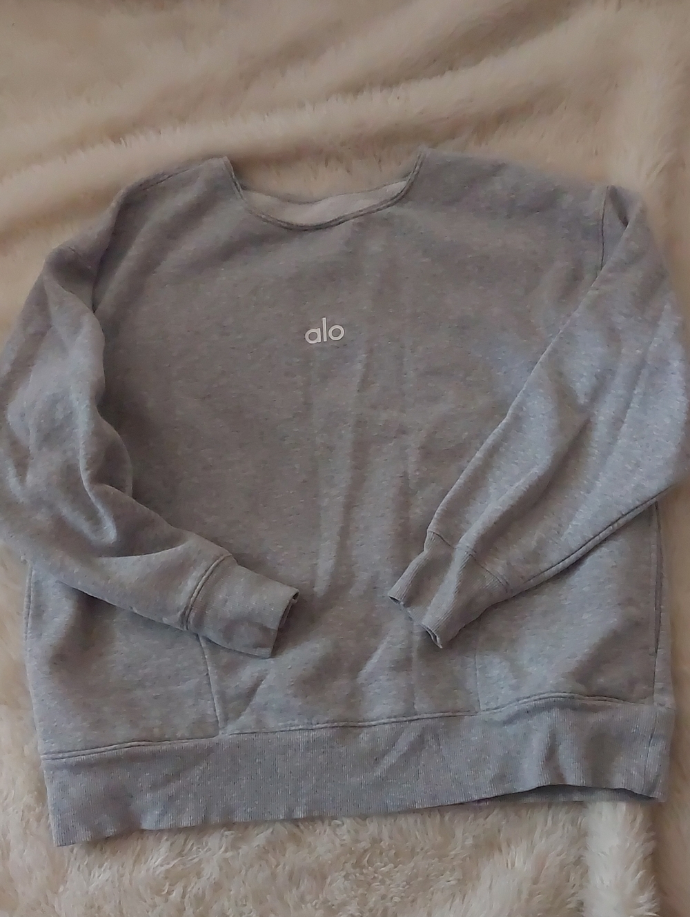 ALO Yoga Light Gray Rare Crewneck Sweatshirt